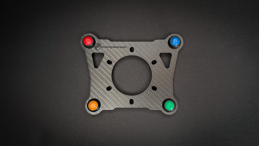 Pre-made 4-button carbon fibre steering wheel plate