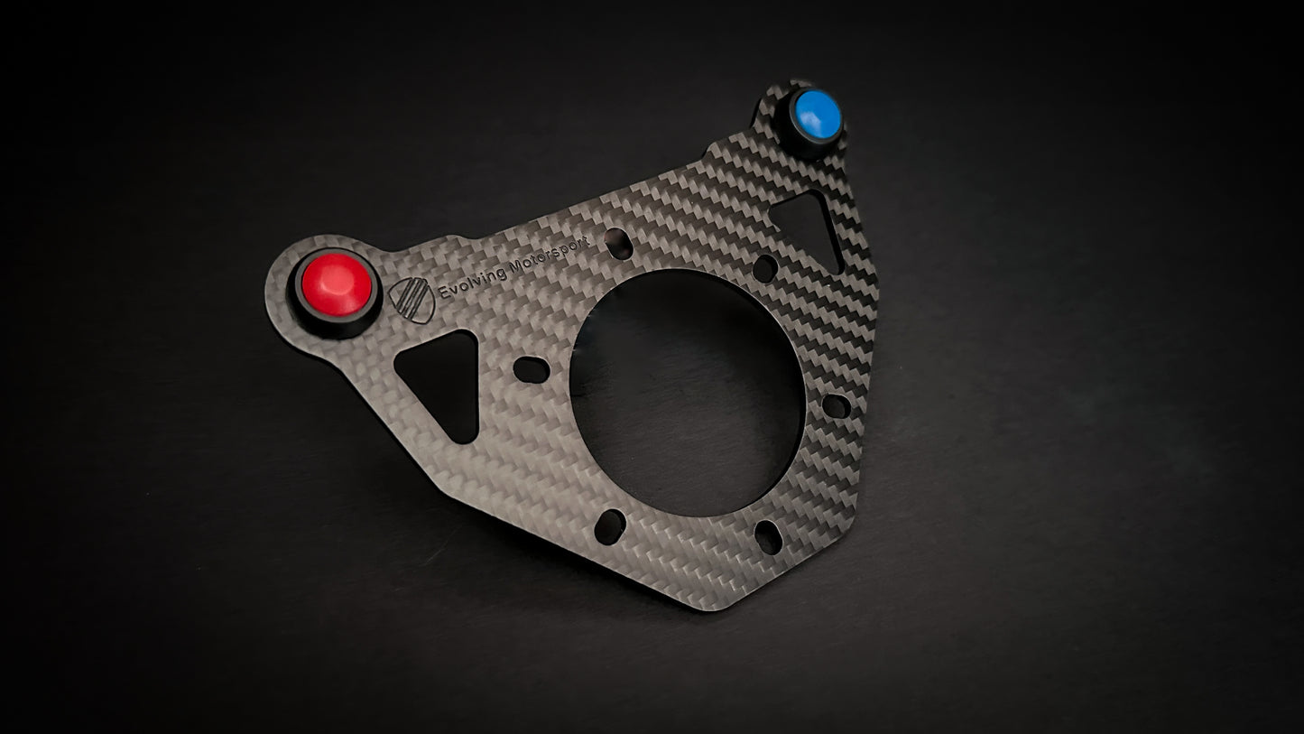 Evolving Motorsport 2-button carbon fibre steering wheel plate