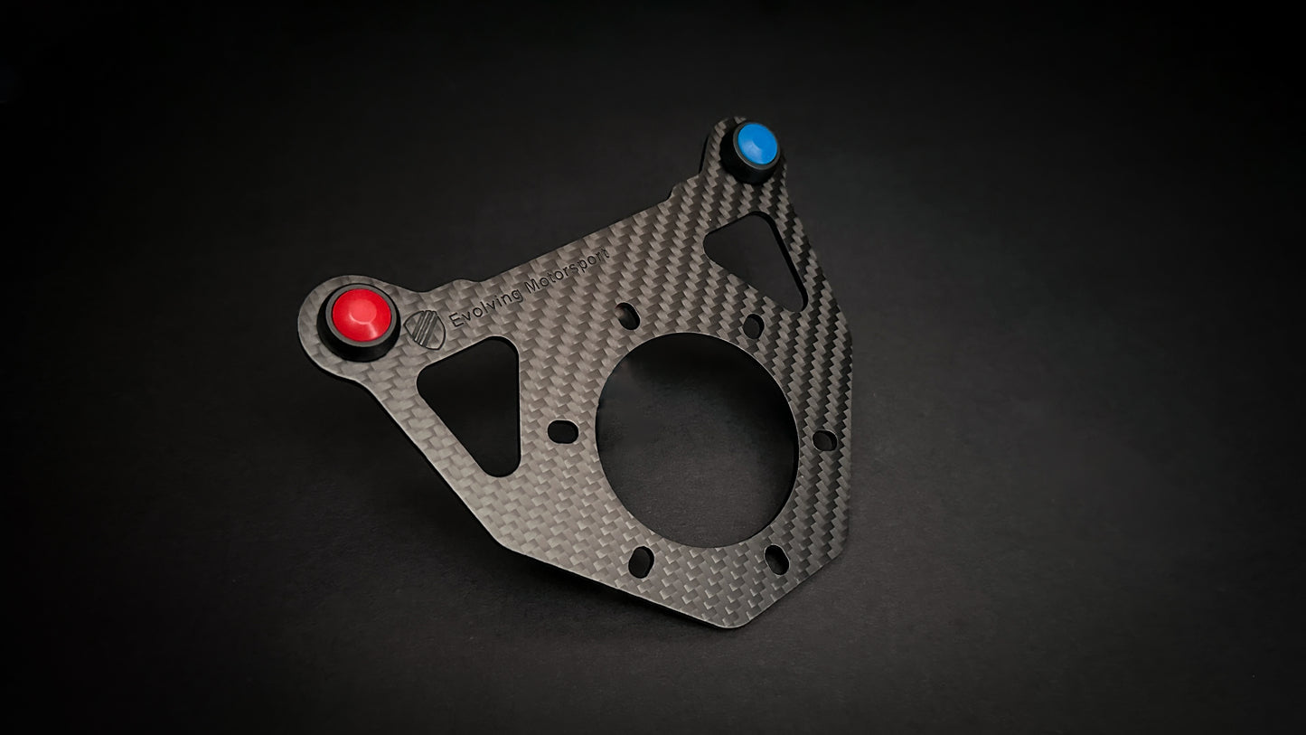 Evolving Motorsport 2-button carbon fibre steering wheel plate