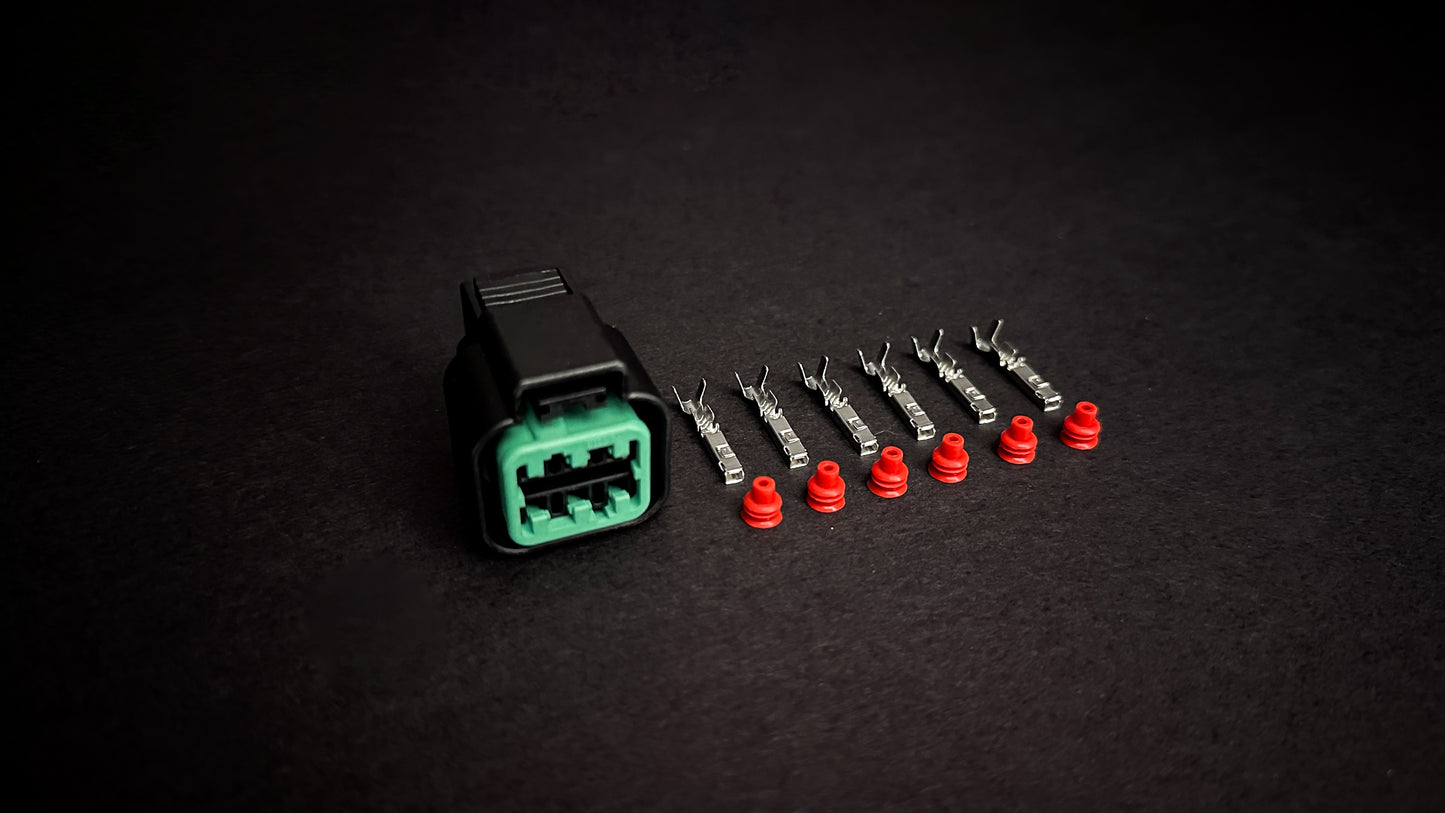 Mitsubishi Evo stepper motor ISC connector with pins and seals