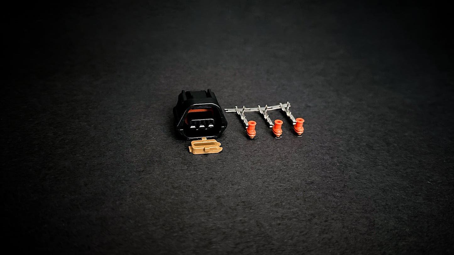 Mitsubishi Evo cam position sensor connector with pins and seals