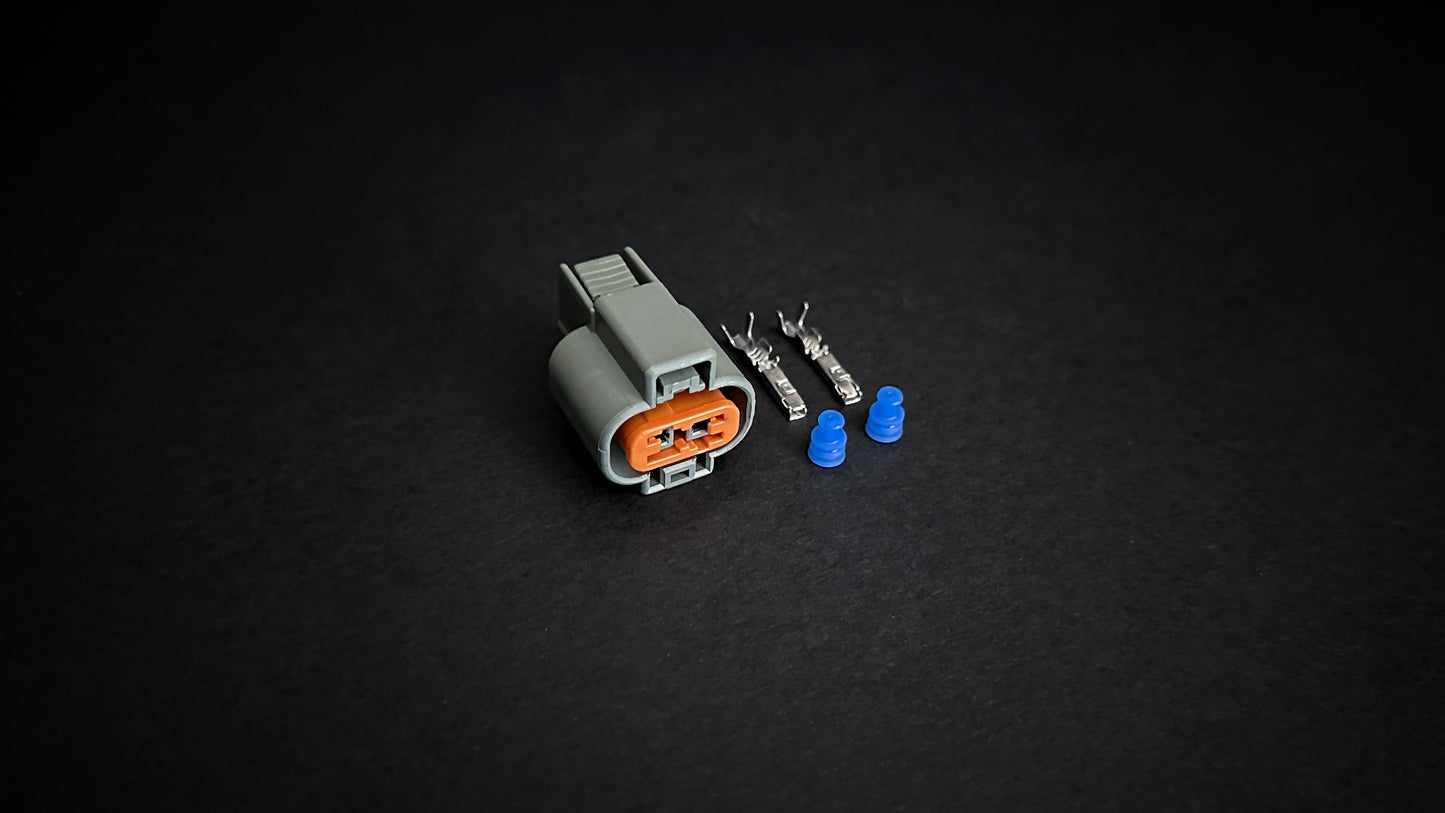 Mitsubishi Evo knock sensor connector with pins and seals