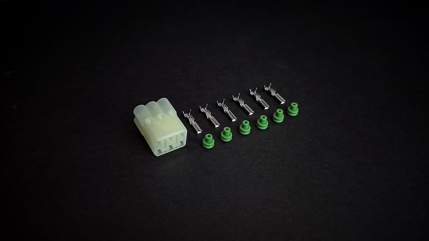 Mazda RX7 FC Series 5 TPS harness connector with pins & seals – genuine style plug for throttle position sensor.