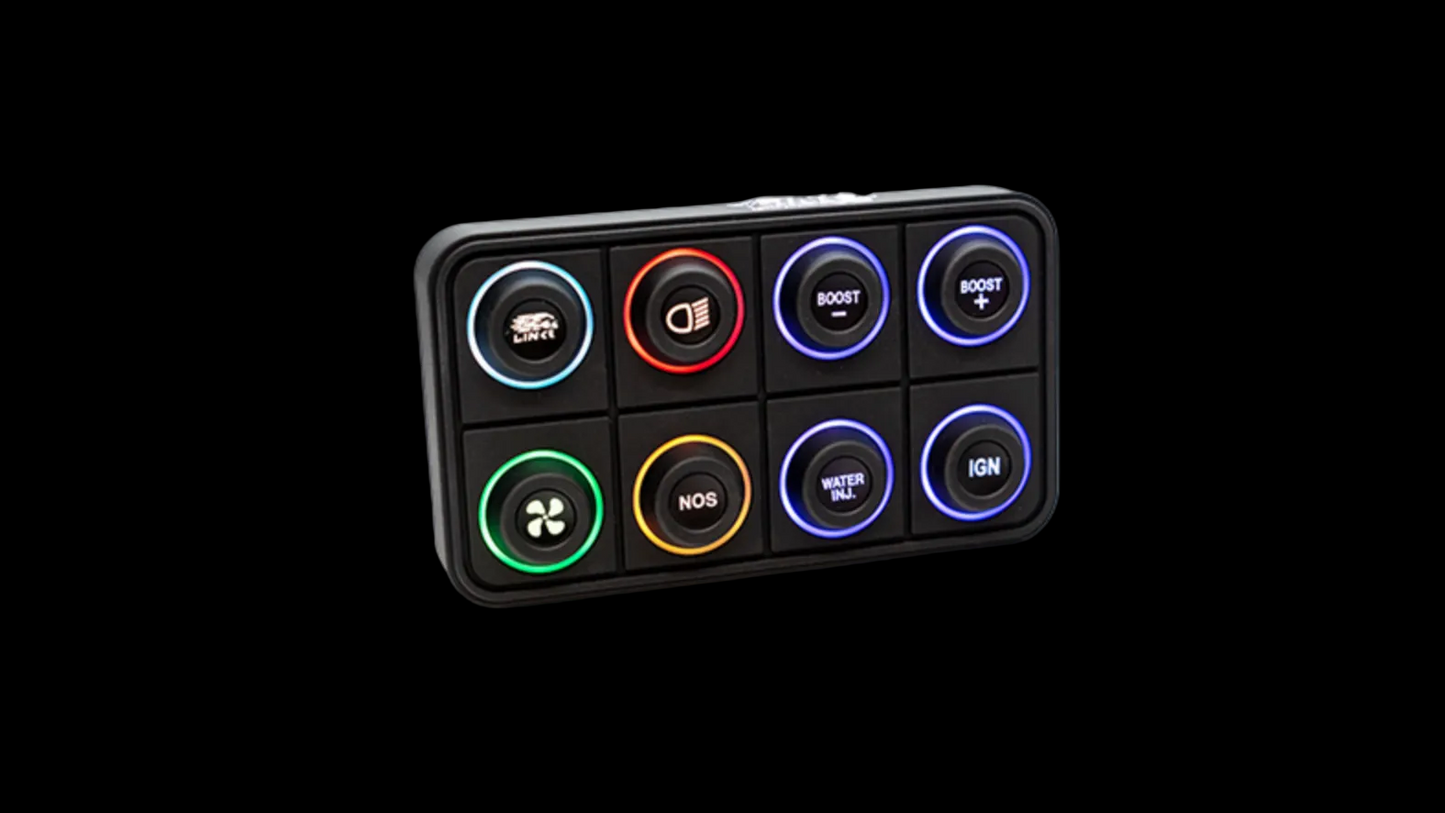 Compact 8 button Link CAN keypad front view