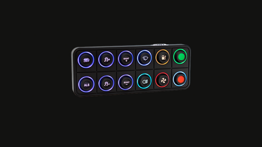 Motorsport-grade Link ECU 12 button CAN keypad front view