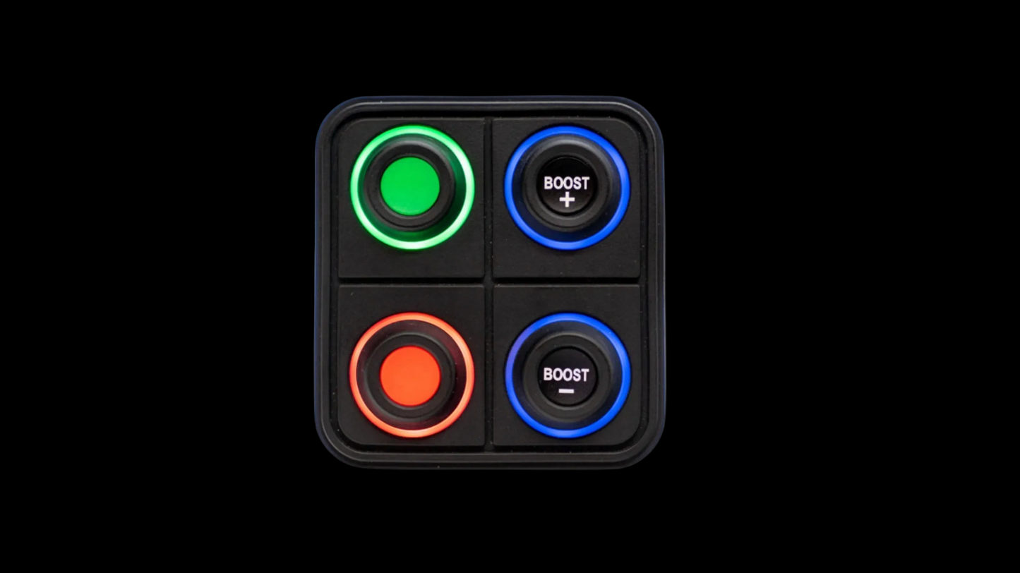 Link ECU 4 button CAN keypad front view