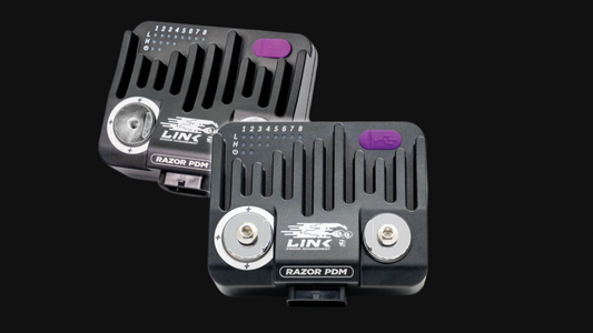 Two Link Razor PDM power distribution modules side by side