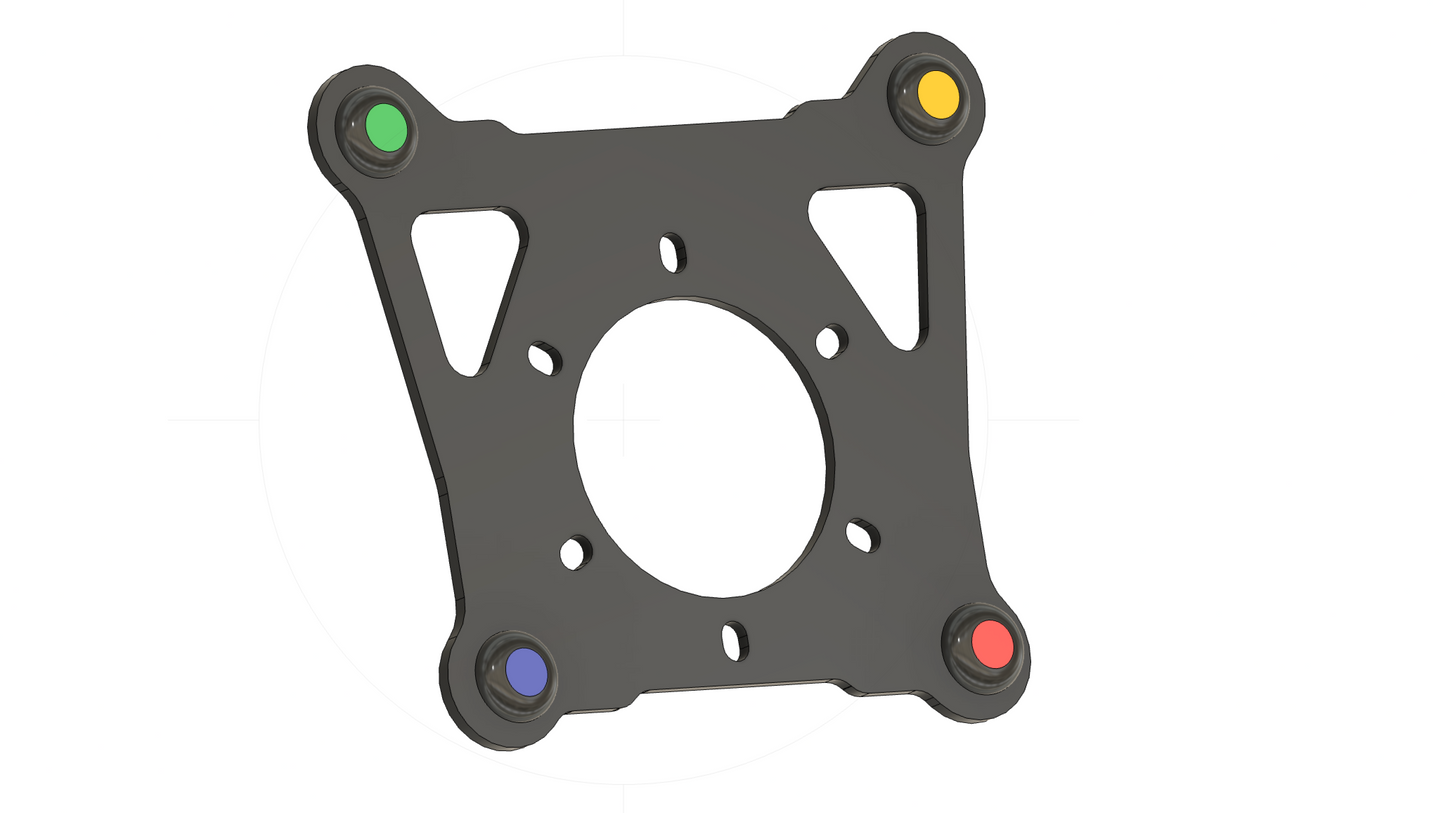 Carbon fibre steering wheel button plate 4 button