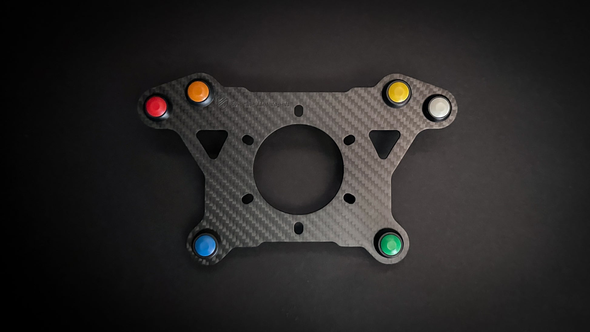 6 Button Steering Wheel Plate Carbon Fibre 