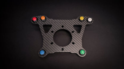 6 Button Steering Wheel Plate Carbon Fibre 