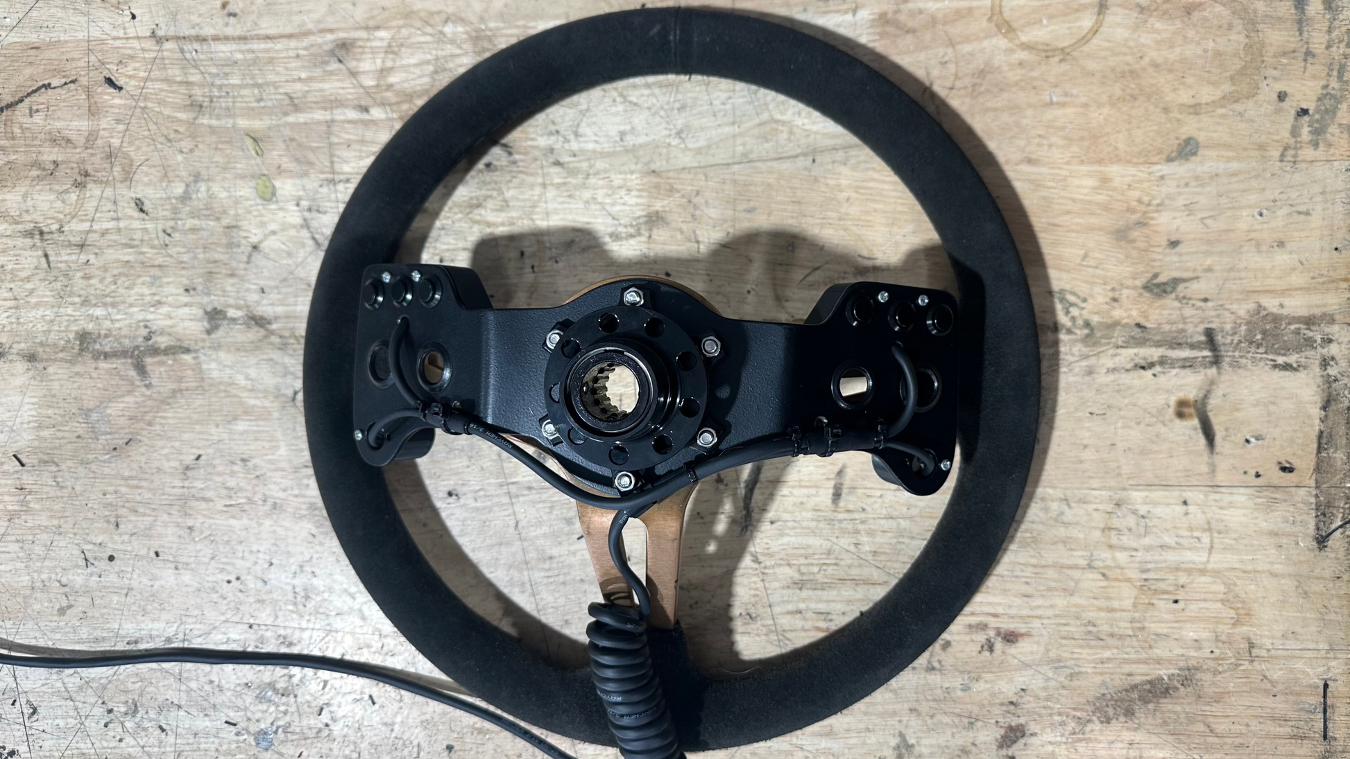 Flexible 5 core curly cord for motorsport steering wheel wiring
