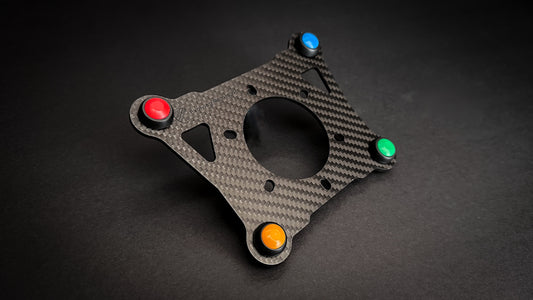 Evolving Motorsport 4-button carbon fibre steering wheel plate 