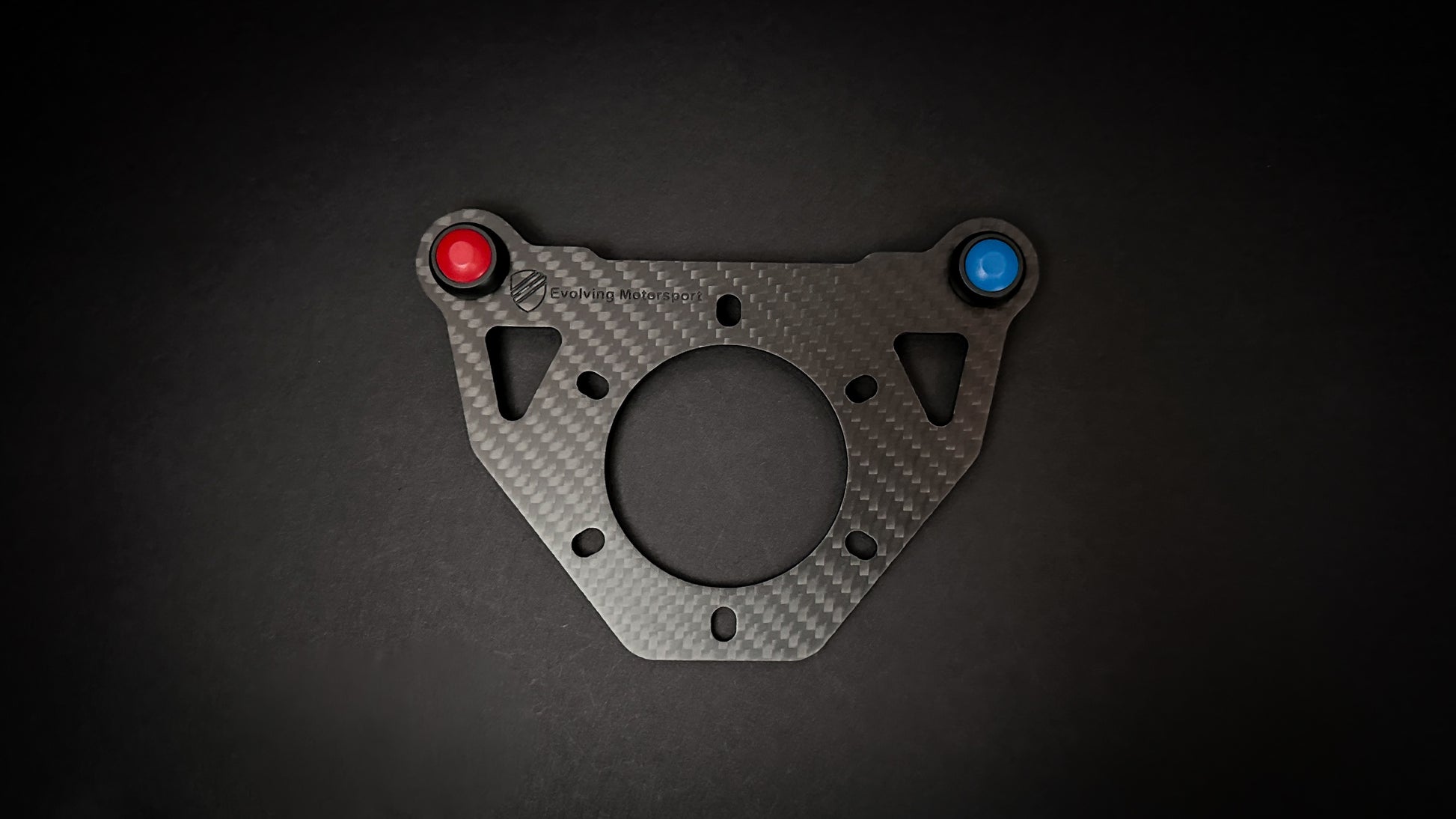 Pre-made 2-button carbon fibre steering wheel plate