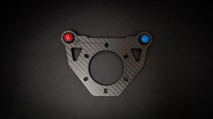 Pre-made 2-button carbon fibre steering wheel plate
