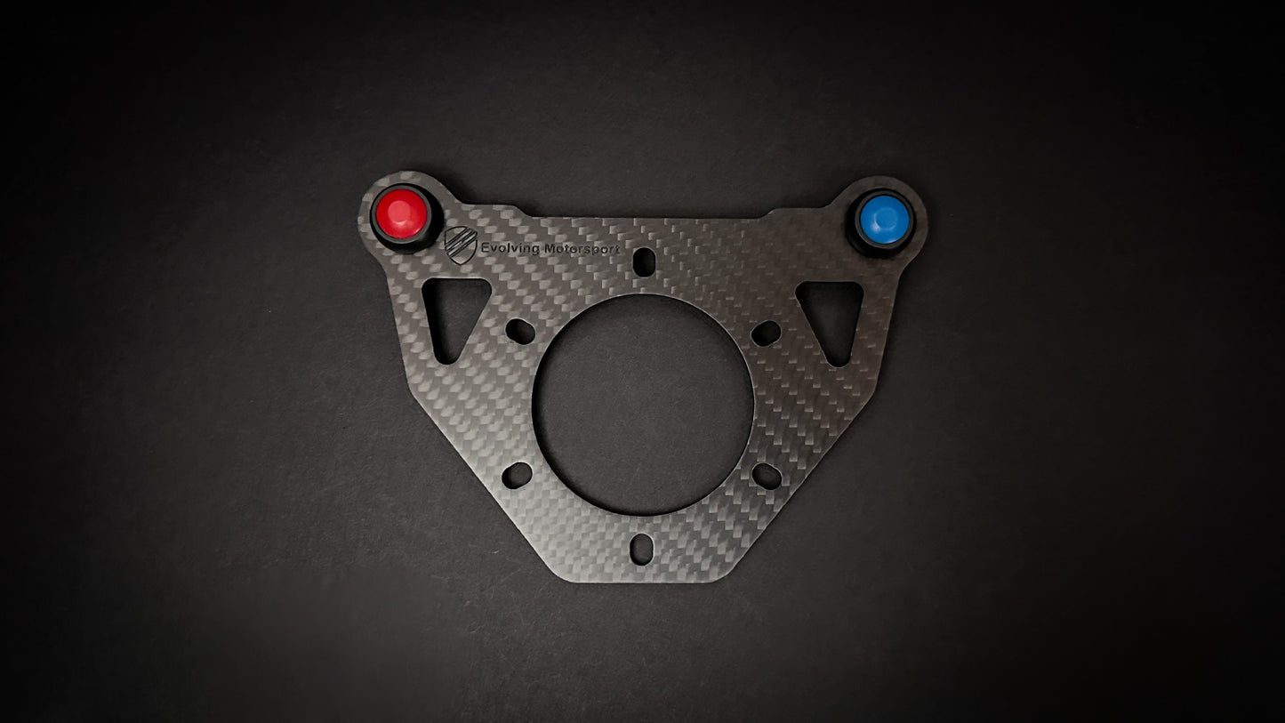 Evolving Motorsport 2-button carbon fibre steering wheel plate 