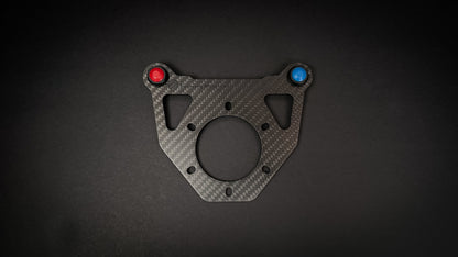 Pre-made 2-button carbon fibre steering wheel plate