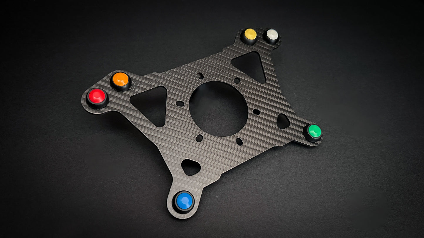 Mitsubishi Evo 3 Carbon Fibre Steering Wheel Button Plate