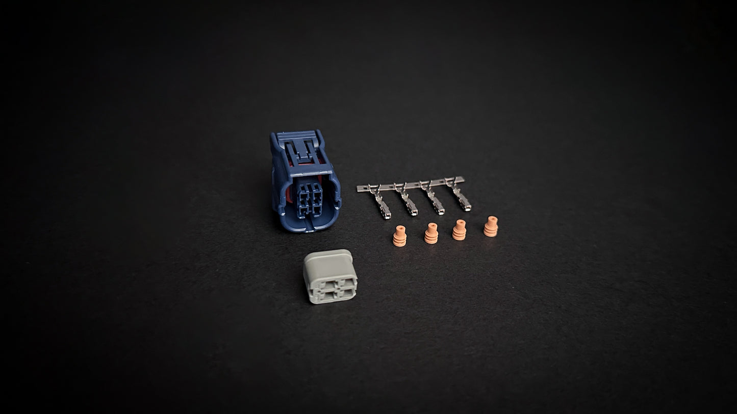 Honda 4 pin alternator connector with pins and seals for K Series alternators