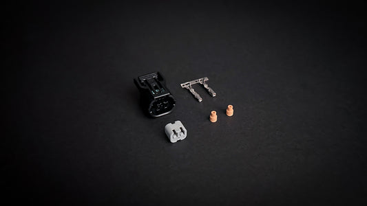 Subaru BRZ cam position sensor connector with pins and seals for intake and exhaust sensors