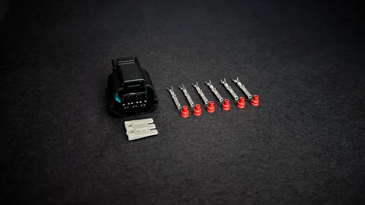 Mitsubishi Evo 7–9 stepper motor connector with pins and seals