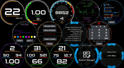 ADV80 CAN Gauge digital display with IPS touchscreen in aluminium housing