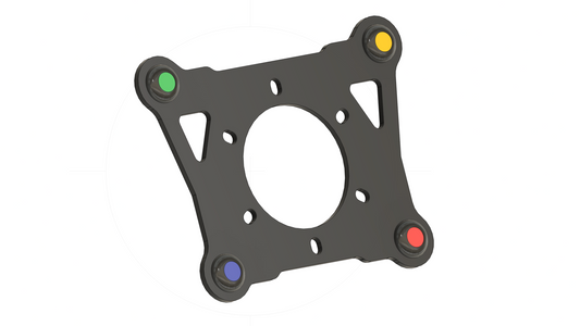 Carbon fibre steering wheel button plate 4 button