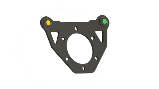 Carbon fibre steering wheel button plate 2 button