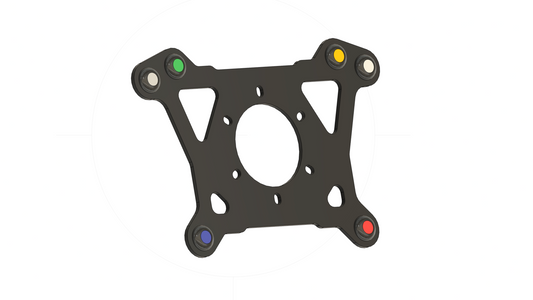 Carbon fibre 6 button steering wheel plate Evo 3
